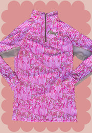 Little Girl - Hot Pink Stripe with Zebras and Tan Accents