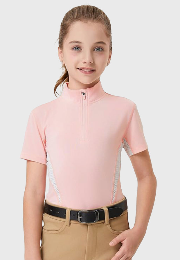 FitsT4 Sports Girls Short Sleeve Riding Shirt