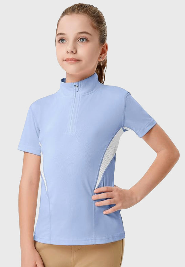 FitsT4 Sports Girls Short Sleeve Riding Shirt