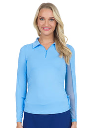 IBKÜL® Adjustable Length Ladies Solid Long Sleeve Sun Shirt - Additional Colors
