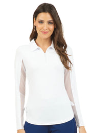 IBKÜL® Adjustable Length Ladies Solid Long Sleeve Sun Shirt - Basic Colors