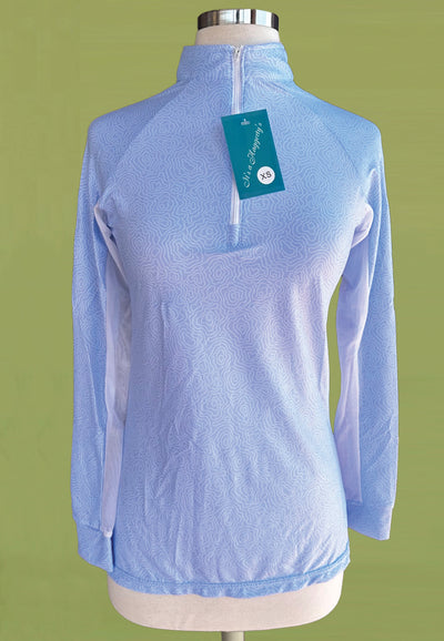 It's a Haggerty's Womens LS Sun Shirt - Light Blue Patterned with White Accents , XS