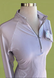 It's a Haggerty's Womens LS Sun/Show Shirt - White with Butterfly-Print Accents, M