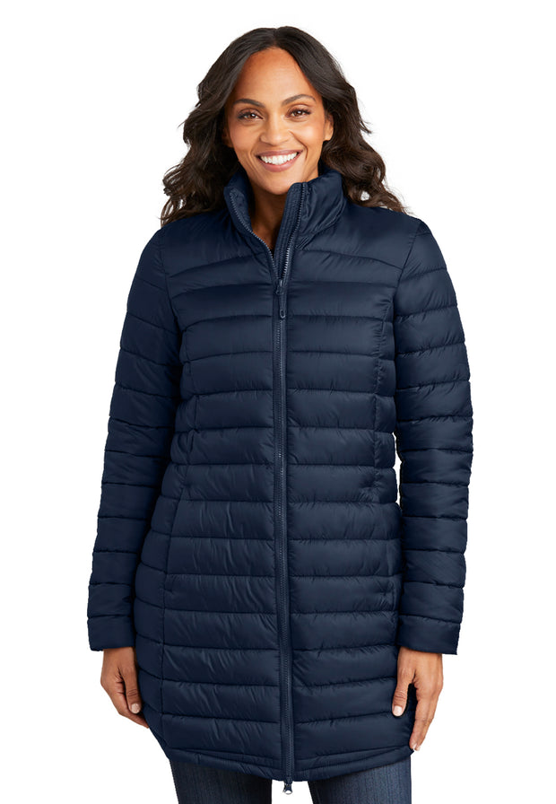 NEW! Port Authority® Ladies Horizon Puffy Long Jacket, 3 Color Options