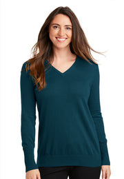 NEW! Port Authority® Ladies V-Neck Sweater, 5 Color Options