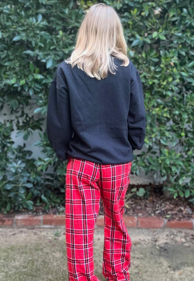 NEW! IAH Embroidered Discipline Set with Crewneck + Flannel Pants