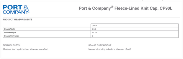 Port & Company® Fleece-Lined Knit Cap, 9 Colors