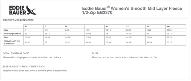 NEW! Eddie Bauer® Ladies Smooth Mid Layer Fleece 1/2-Zip