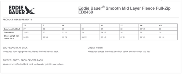 NEW! Eddie Bauer® Mens Smooth Mid Layer Fleece Full Zip