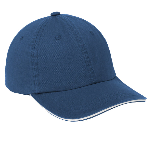 Port Authority® Sandwich Bill Cap with Striped Closure - 24