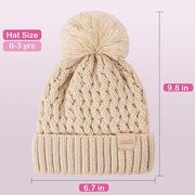 Little Girl Double Pom-Pom Hat