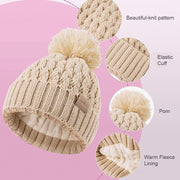 Little Girl Double Pom-Pom Hat