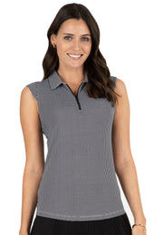 IBKÜL® Ladies Mini Check Sleeveless Sun Shirt - 7 Colors