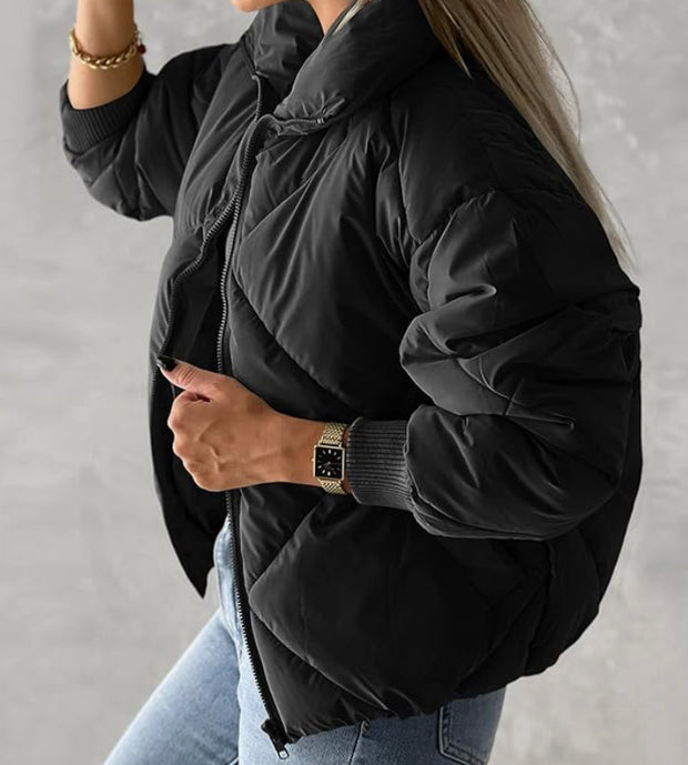 NEW! Womens Quilted Cropped Puffer Jacket, 7 Color Options