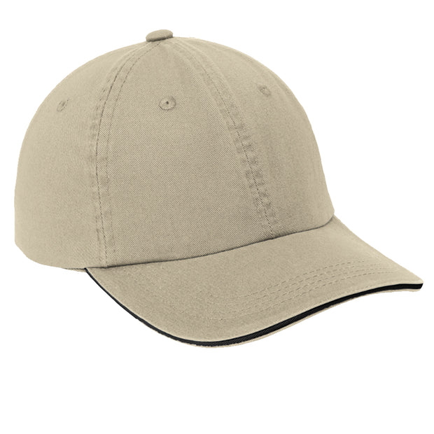 Port Authority® Sandwich Bill Cap with Striped Closure - 24