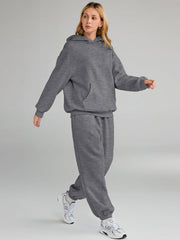 New! Womens 2-Piece Lounge Hoodie Oversized Sweatsuit Set, 12 Color Options