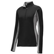 Sport-Tek® Ladies Sport-Wick® Stretch Contrast 1/2-Zip Pullover