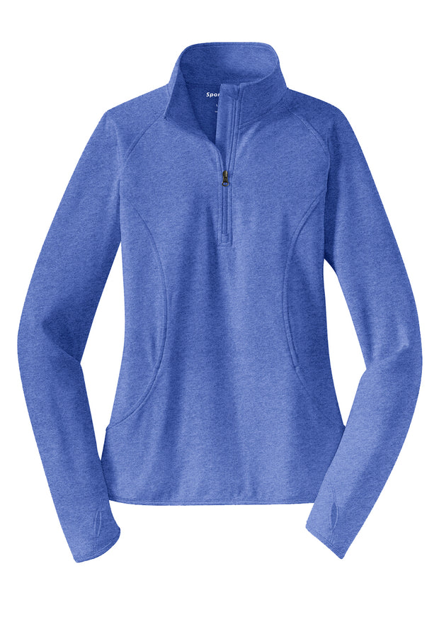 Sport-Tek® Ladies Sport-Wick® Stretch 1/2-Zip Pullover - Heathered Colors