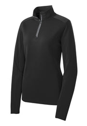 Sport-Tek® Sport-Wick® Ladies Textured 1/4-Zip Pullover
