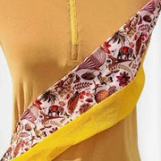 It's a Haggerty's Womens LS Sun Shirt - Mustard w/ Adventure Holiday Print, M