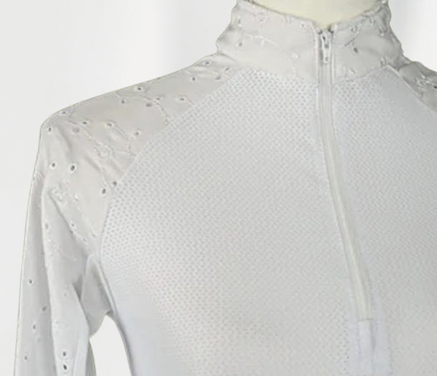 It's a Haggerty's Youth LS Show Shirt - White Eyelet , L