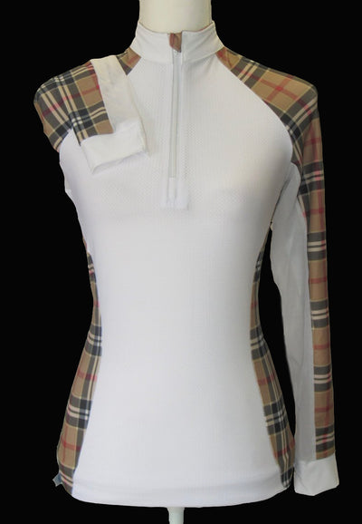 NEW! Show Shirt with Tan Plaid Accents