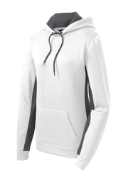 Sport-Tek® Ladies Sport-Wick® Fleece Colorblock Hooded Pullover